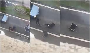 Tânăr bătut în mijlocul străzii, printre mașini, la Baia Mare