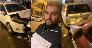 Mașina manelistului Tzanca Uraganu a fost lovită în parcare