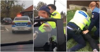 Bătrân din Neamț, urmărit kilometri întregi și încătușat de polițiști. Fusese văzut cum își snopește iubita în mașină