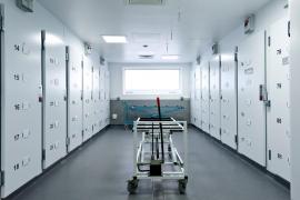 Sala în care pacienții declarați decedați sunt preluați de medicii legiști