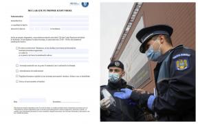 Model declaraţie pe proprie răspundere, obligatorie în toată țara începând de luni
