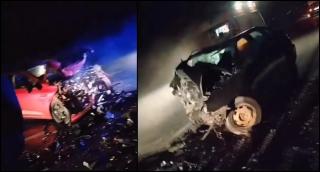 Imagini de groază pe un drum din Iaşi, după o depăşire în curbă, pe linie continuă. Doi bărbaţi au murit pe loc