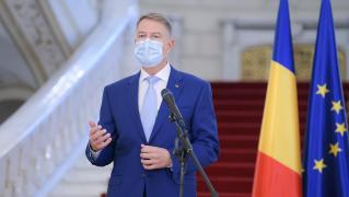 Klaus Iohannis, președintele României, într-o declarație de presă la Palatul Cotroceni