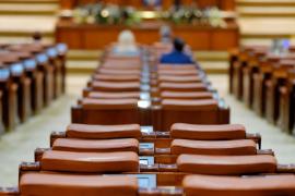 Doi parlamentari participă la o sesiune de lucru