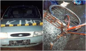 Maşina tânărului şi bicicleta victimei