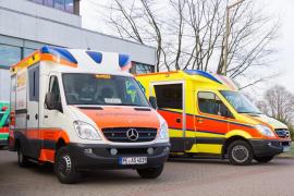 Ambulanțe la un spital din Germania