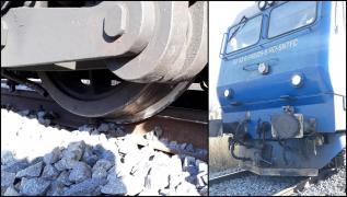 Tren de pasageri deraiat în Sibiu