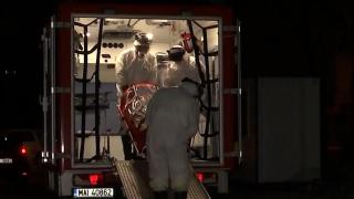 Pacient cu coronavirus purtat de medici în izoletă