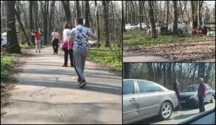 În plină epidemie de coronavirus, românii au umplut parcurile și au încins grătarele la pădure (Video)