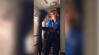 Stewardesa de la compania KLM