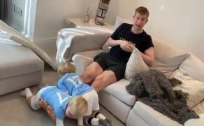 Kevin de Bruyne, în timpul antrenamentului inedit