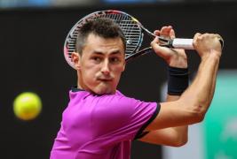 Bernard Tomic, în timpul unui meci