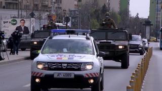 Polițiști și militari asigură respectarea restricțiilor de coronavirus în centrul Bucureștiului