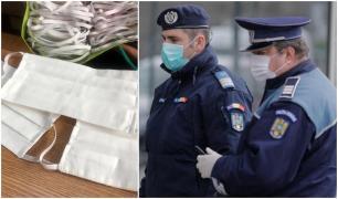 100 de măști de protecție confiscate de la o femeie din Slatina, care încerca să le vândă