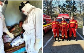 Pompierii care au ajutat-o pe femeia din Suceava care a născut acasă