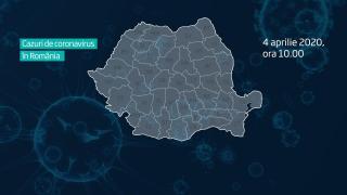 Harta județelor cu cazuri de coronaviurus în România