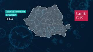 Harta județelor României cu cazuri de coronavirus