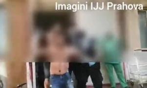 Cei doi scandalgii au fost evacuați din spital și amendați