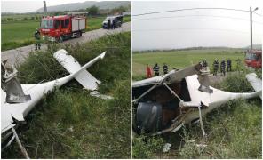 Aterizare forțată a unui avion de mici dimensiuni, la marginea unei șosele, în Alba