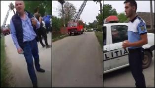 Viceprimarul unei comune din Dolj, filmat în timp ce ia la pumni un localnic revoltat: "Domnu' agent, îl văzurăți?" (Video)