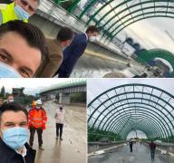 Ministrul Ionut Stroe, impresionat de lucrările de la calea ferată dintre aeroport şi Gara de Nord