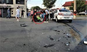 Polițistă din Galați lăsată fără permis de colegi, după ce a lovit, cu mașina Poliției, un alt șofer care circula regulamentar