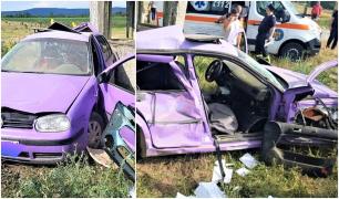 Maşină cu două femei şi un copil de 4 ani spulberată de tren, în Vrancea