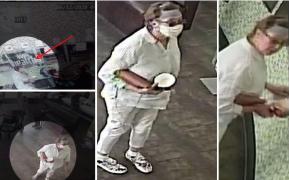 Femeie de 60 de ani filmată când tușește intenționat spre fața unui bebeluș