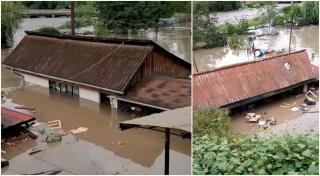 Azi dimineață, în zona Aninoasa Jiul a depășit cota de atenție.