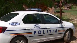 Maşină de poliţie la Vişeu de Sus