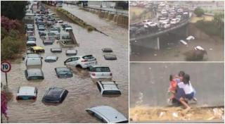 Furtună la Palermo, în sudul Italiei, două persoane s-au înecat în mașină