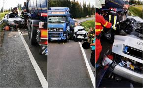 Accident mortal în Pasul Tihuţa, la ieşire din Poiana Stampei, după ce un TIR a intrat pe contrasens