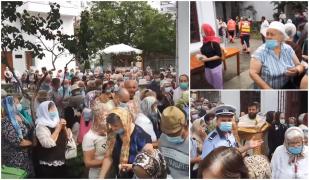 Sute de oameni s-au înghesuit la o slujbă de hram în Pitești, preotul a leșinat în biserică (Video)