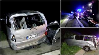 O mașină a fost lovită de TIR pe autostrada A3