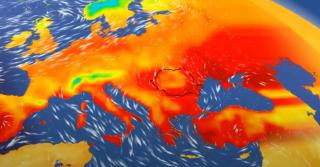Harta temperaturilor în Europa