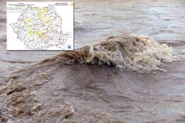 Pericol de inundații în România. Cod roșu în Buzău și Vrancea, aproape 20 de județe sub cod portocaliu de viituri