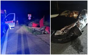 Două femei de 98 și 81 de ani au scăpat cu viață după ce s-au răsturnat cu mașina, la Gherla