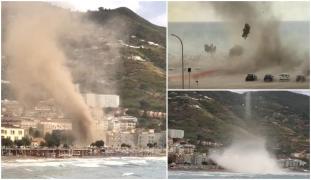 Teroare pe o plajă din Sicilia. O trombă marină a pus pe fugă turiștii