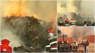 Incendiu de proporții în Chitila, lângă un rezervor cu 5 tone de motorină. Mesaj RO-Alert pentru populație (Video)