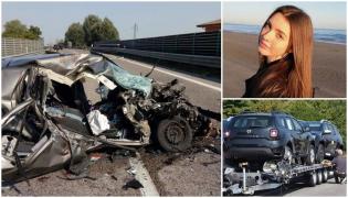 Fiat Punto făcut praf de o platformă românească, în Italia. O fată de 17 ani a murit pe loc