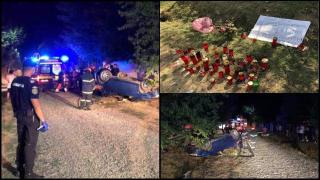 Altar cu lumânări pentru copilul mort la Cristești