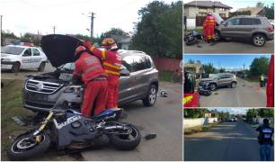 Accident mortal între un SUV și o motocicletă, la Dumbrăveni
