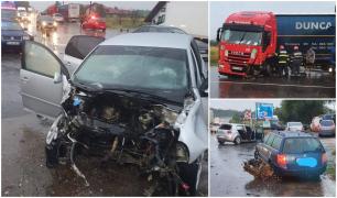 Accident rutier la ieșirea din localitatea Movilița, pe DN2