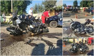 Motociclistul a suferit multiple traumatisme