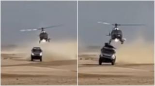 Pilotul participa în cadrul cursei Dakar