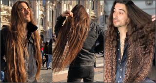 Massimo Volpe și-a câștigat renumele de "bărbatul Rapunzel"