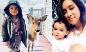 Dominic lângă puiul de cerb