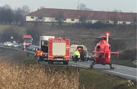 Tatăl fetiţelor a pierdut controlul volanului, în urma unei depăşiri