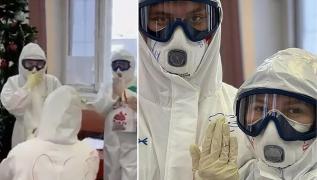 Cererea în căsătorie plină de emoţie a avut loc chiar în salonul unui spital Covid, din Siberia