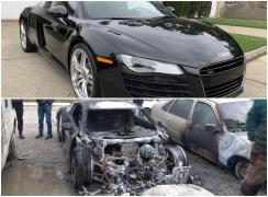 O femeie din Sighet oferă 10.000 de euro recompensă pentru informaţii despre persoana care i-a dat foc maşinii